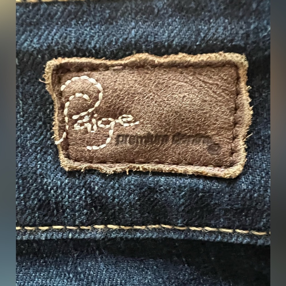 Paige H.H. Boot Cut Dark Blue Mid Rise Stretch Denim Jeans Size 26 - Picture 9 of 9